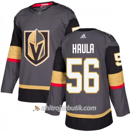 Män Ishockey Vegas Golden Knights Tröja Erik Haula 56 Adidas 2017-2018 Grå Authentic